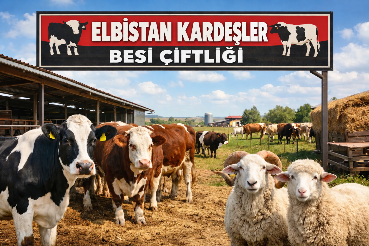 Elbistan Kardeşler Besi Çiftliği'nde yetiştirilen kurbanlık hayvanlar
